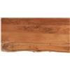 Keeushr Piano per lavabo in legno di acacia massiccio, bordo naturale, 120 x 60 x 3,8 cm, rettangolare, versatile come piano di lavoro o scaffale, ripiano in legno robusto e durevole con unico