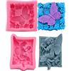 Spldsun 2 PCS Stampo in Silicone, Riutilizzabile Stampi per Sapone in Silicone, Farfalla Stampo per Muffin in Silicone a Forma di Angelo