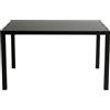 Cribel Tavolo Fisso Moderno Nero | Piano in Vetro Temperato e Struttura in Ferro | 140x80x75 cm | Elegante Tavolo da Pranzo o da Lavoro per Casa e Ufficio