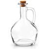 Ingrosso e Risparmio 1 pz Oliera in Vetro con Manico e Tappo in Sughero Bottiglia Olio e Aceto da Cucina Dosatore Condimenti Olio Extra Vergine Contenitore Vetro per Tavola Resistente (L - 350ml)