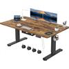 Devoko Scrivania Regolabile in Altezza 140 x 80 cm, Scrivania da Ufficio con Sistemi Anti-Collisione e Funzione di Memoria, Tavolo didattico Ergonomica Elettrica, Marrone