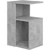 vidaXL Bijzettafel 36x30x56 cm bewerkt hout betongrijs