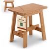 bomoe Sgabello Legno Rovere Massello FSC® Compatto Stabile Durevole Cucina
