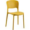 Cribel Set da 4 Sedie Ariel in Polipropilene Antracite | Sedute Moderne, Resistenti e Leggere per Cucina, Sala da Pranzo, Ufficio e Ambienti Commerciali (SENAPE)