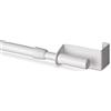 Bestlivings Asta per tende in metallo (90 - 130 cm - bianco) per tensionamento, asta di serraggio allungabile, asta di fissaggio senza fori e viti, Ø 9 mm