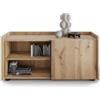 Mobili Fiver, Mobile Basso Romina (93,6x36x44 cm), 1 Anta, Rovere Rustico, 93.6 cmx36 cmx44.3 cm, NF, Credenza Soggiorno Moderna, Made in Italy