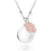 MAMIJUX Chiama Angeli Quadrifoglio Oro Rosa Mamma Idea Regalo Gravidanza Collana Donna Richiamo degli Angeli Catenina Acciaio