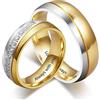 Ashleymade Anelli Coppia Personalizzati con Incisione Nome Pietra di Nascita Anelli in Acciaio per Lui e Lei Idea Regalo per San Valentino Compleanni Anniversario