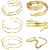 MLPKOI 6 Pezzi Bracciale Donna, Regolabile Aperto Bracciale Boho Bracciale Avvolgente per Braccio Braccialetto Superiore Bracciali da Donna per Le Donne
