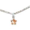 LKBEADS Ciondolo arancione sfaccettato a forma di stella in topazio naturale da 5 mm, collana a forma di stella in argento sterling 925 con catena a maglie da 18 pollici, chiarezza, concentrazione,