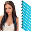 Silk-co Extension Capelli Colorti con Clip, Celeste, 10 Ciocche Singole Lisci Lunghi 55cm per Sfumature Feste Halloween Cosplay