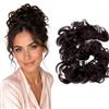 CAISHA XXL Posticcio Capelli Elastici Acconciature Da Sposa Voluminoso Riccio Chignon Marrone Cioccolato HW5