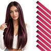 Silk-co Extension Capelli Colorti con Clip, Fucsia, 10 Ciocche Singole Lisci Lunghi 55cm per Sfumature Feste Halloween Cosplay