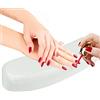 EBANKU Nail Art Cuscino per mani in pelle morbida spugna a mano poggia | Cuscino per Bracciolo Manicure Care Pad Trattamento Strumenti per Unghie(Bianca)