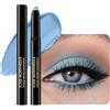 STNFAREBI Ombretto in Stick Blu, Matita Ombretto Rotante a Lunga Durata, Impermeabile, Altamente Pigmentato, Finitura Opaca, Texture Cremosa, Facile da Sfumare, Occhi senza Pieghe, 1.6 g (10) Blu
