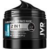 JVR Blackhead Remover Mask, JVR carbone di bambù, pulizia profonda, maschera nera per rimuovere punti neri, pulizia dei pori, controllo dell'olio, 240 ml