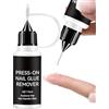 Generico Formula delicata per la rimozione della colla per unghie - Soluzione detergente per manicure da 10 ml | Liquido per la rimozione delle unghie finte a rapida dissoluzione per l'applicazione per lo styl