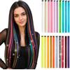 Silk-co Extension Capelli Colorti con Clip, Misto Multicolori 20 Ciocche Singole Lisci Lunghi 55cm per Sfumature Feste Halloween Cosplay
