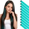 Silk-co Extension Capelli Colorti con Clip, Verde Acqua, 10 Ciocche Singole Lisci Lunghi 55cm per Sfumature Feste Halloween Cosplay