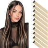 Silk-co Extension Capelli Colorti con Clip, Panna, 10 Ciocche Singole Lisci Lunghi 55cm per Sfumature Feste Halloween Cosplay