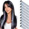 Silk-co Extension Capelli Colorti con Clip, Misto Brillante, 10 Ciocche Singole Lisci Lunghi 55cm per Sfumature Feste Halloween Cosplay