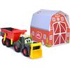 Dickie Toys ABC Trattore - Veicolo per neonati e bambini a partire da 1 anno con parti mobili, luce e suono, rimorchio rimovibile, pala mobile, giocattolo per promuovere le capacità motorie