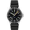 Laco Orologio sportivo Himalaya, da uomo, cinturino in gomma nera, vetro zaffiro, diametro 42 mm, automatico, con custodia - 862106