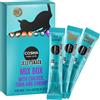 Cosma Multipack risparmio! 24 x 14 g Cosma Jelly Snack per gatti - Mix 2: 9x Tonno & Gamberetti, 9x Tonno & Pollo, 6x Pollo & Fegato