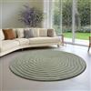 the carpet Everest - Tappeto soggiorno moderno pelo corto con effetto ad alta profondità, effetto 3D, alta densità e piacevolmente morbido, Verde, 120 cm Rotondo