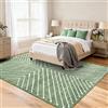 LuxFocus 160 x 230 cm, tappeto lavabile per soggiorno, moderni tappeti geometrici per camera da letto a righe, morbido pelo corto, per cameretta dei bambini, ufficio, verde