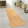 Paco Home Tappeto Salotto Fibra Naturale Fatto A Mano Iuta Mélange Motivo Moderno Stile Boho, Dimensione:80x250 cm, Colore:Natura 6