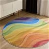benuta Basic Tappeto Salotto George - Multicolore/Viola 120 cm Rotondo - Lavabile - Fibra sintetica - Stile: Vintage - Per camere da letto, sale da pranzo, soggiorni - facile da pulire
