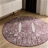 benuta Basic Tappeto Salotto George - Bordeaux 120 cm Rotondo - Lavabile - Fibra sintetica - Stile: Vintage - Per camere da letto, sale da pranzo, soggiorni - facile da pulire