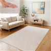 TT Home Tappeto Soggiorno Moderno a Pelo Corto - Morbido e Antiscivolo, Lavabile, per Camera da Letto, in Finta Pelliccia, Colore: Crema, Dimensione:300x400 cm