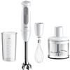 Braun MultiQuick 5 MQ50.236M, Minipimer con Tecnologia PowerBell Plus, 21 Velocità+Turbo, Sistema EasyClick per Accessori, Tritatutto 500ml, Frusta in Acciaio Inox e Bicchiere 600ml, 1000W, Bianco