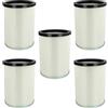vhbw 5x filtro a pieghe piatte compatibile con Kärcher NT 70/2 Me Classic *VEX, NT 70/2 Me Classic Edition *EU, NT 70/2 Me Tc aspiratore - bianco