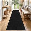 SHACOS Tappeto Corridoio Antiscivolo 60x240 cm, Tappeti Passatoia Nero | Lungo Tappeto Cucina Lavabile, Moderno Passatoia Corridoio Tappeti Runner per Ingresso Lavanderi