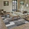 PureCozy Tappeto Salotto 140x200cm Nero Moderno Tappeti Lavabile in Lavatrice Antiscivolo Grande Carpet Cameretta Scendiletto Camera da Letto Ufficio Pelo Corto Morbido Rug Geometrico Carpets