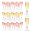Yegookay 30 Pezzi Flute Plastica 150 ml, Calici da Champagne e Prosecco Trasparenti, Bicchieri da Spumante per Matrimonio, Feste, Compleanni, Natale e Capodanno