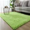 Ouduo Tappeto Shaggy, Tappeto a Pelo Lungo Morbido, Tappetini Peloso Antiscivolo Tinta Unita Soffice Peluche Interno per Salotto Camera da Letto Lavabili Ornamenti (Verde,160 * 230cm)