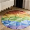 benuta Basic Tappeto Salotto George - Multicolore 120 cm Rotondo - Lavabile - Fibra sintetica - Stile: Vintage - Per camere da letto, sale da pranzo, soggiorni - facile da pulire