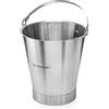 Forgast Secchiello in Acciaio Inox, 12 Litri, Secchio ad Anello, Secchiello da Cucina, Secchiello per il Latte, per Mangimi, Raffreddatore per Champagne, Scala Pratica all'interno