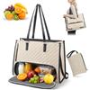 ExKeen Borsa porta pranzo 2 in 1 da donna, borsa termica per laptop da 15,6 pollici (40 cm) con scomparto per alimenti, borsa da ufficio impermeabile con protezione antifurto, lavoro, università, viaggi