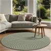 the carpet Elisa - Tappeto moderno per soggiorno, design geometrico, alta densità e tatto morbido, colore verde, 120 cm Rund