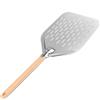 VFANDV Pala per Pizza Forata, Professionale 12 Pollici Alluminio 40 x 30 cm Pala per Pizza con Grande Superficie e Manico Rimovibile