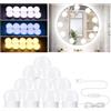 NVIYAM Luci Specchio da Trucco 10 LED Hollywood 3 Modalità Colore USB per Cosmetica e Bagno