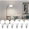 Aigostar Lampadina LED Sensore Crepuscolare, E27 Lampadina Con Sensore, 8W Luce Bianca 6500 Kelvin, 730 lumen, per Veranda Giardino Porta d'ingresso Corridoio. Pacco da 6 unità