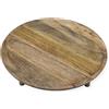 Spetebo Piatto da portata XL Mango rotondo sui piedi, 38 cm, in legno massiccio, grande - piatto da portata per torte, salsicce, formaggio, vassoio decorativo in legno
