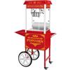 Royal Catering - Macchina per popcorn con carretto - 1500 W - rosso