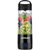 nutribullet Frullatore portatile in nero - Potente lama di estrazione, tazza da 475 ml, coperchio da asporto, cavo di ricarica USB-C e guida utente - Offre oltre 15 cicli di miscelazione - Frullati